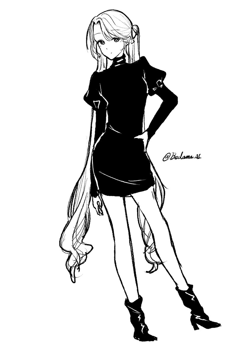 Bedama_01's tweet photo. 黒ワンピミクさん https://t.co/I5rT3JrNYv