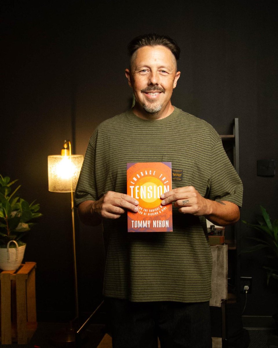 ivpress's tweet photo. ✨ That new book feeling 💫 

➡️ Through his life and ministry, pastor Tommy Nixon shows how the tension between extremes isn't a place to flee but a place to grow.

In 'Embrace the Tension,' he offers a pathway called the "Radical Middle" for those feeling untethered in today's divisive landscape. Not to hide from the hard questions, but to meet them with courage, clarity, and compassion.