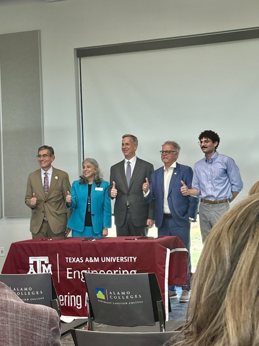 DonnaCampbellTX's tweet photo. Team Campbell attended Northeast Lakeview College to celebrate Zachry Corporation’s investment in the Texas A&M Engineering Academy!

This innovative partnership allows students to pursue an engineering degree while co-enrolled at Northeast Lakeview College and Texas A&M University, providing a more affordable and accessible pathway to a top-ranked engineering degree. It is great to see Texas businesses and higher education working together to invest in our students and prepare the next generation of Texas engineers!