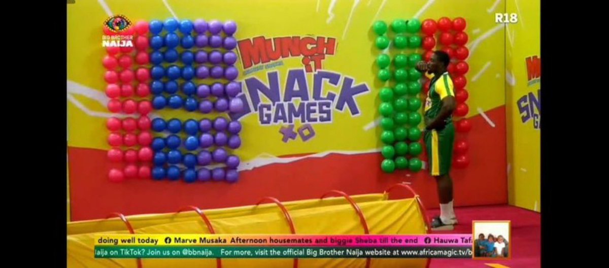 yusufdeysteady's tweet photo. What a task, Big thanks to @MunchITNigeria for giving the housemates such a fun and entertaining moment. They really had a good time! 

#MunchitSnackGames #BBNaija https://t.co/S8PgJChFoH