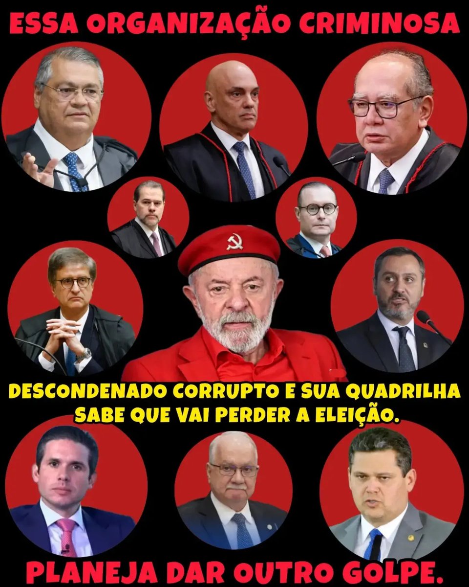 diascampos55's tweet photo. Lula, Ladrão transitado e julgado, o STF  ontem tirou a máscara, são de Maioria CorruPTa, que país é neste? https://t.co/e0LvC4ziBr
