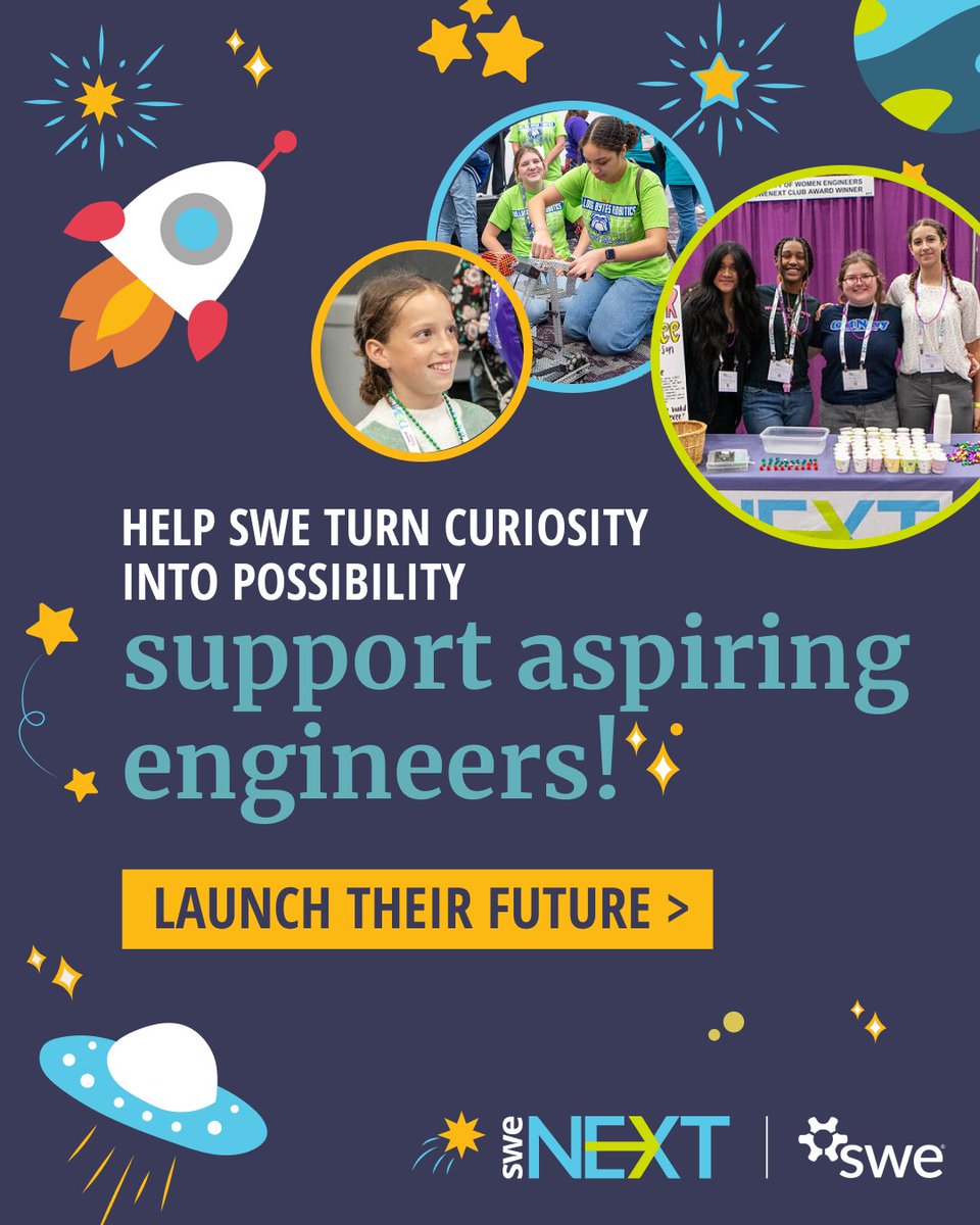 SWENext's tweet photo. Help more students explore STEM and see where their interests could take them!

Support the SWENext Back to School campaign and the experiences SWENext provides throughout the year: https://t.co/BW8TXQGGCx

#SWENext #FutureEngineers #GirlsInSTEM #STEM https://t.co/9hViaYzwbd