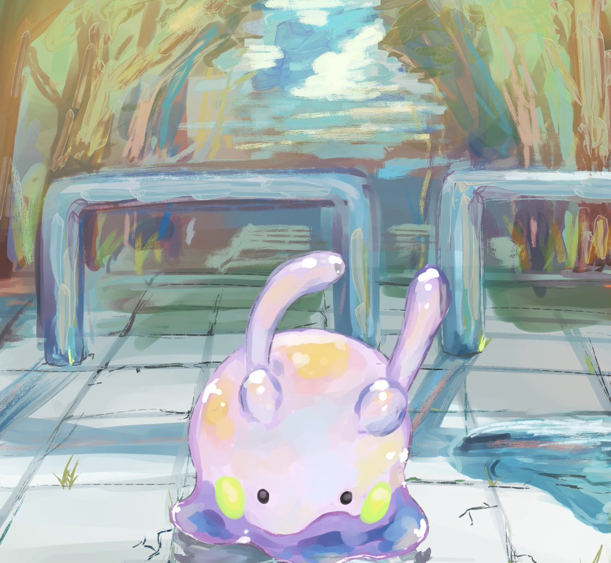 nagarudasenryo's tweet photo. つながるやつ　#ヌメラ　#Goomy  #ポケモン https://t.co/rrO8gGlmKs