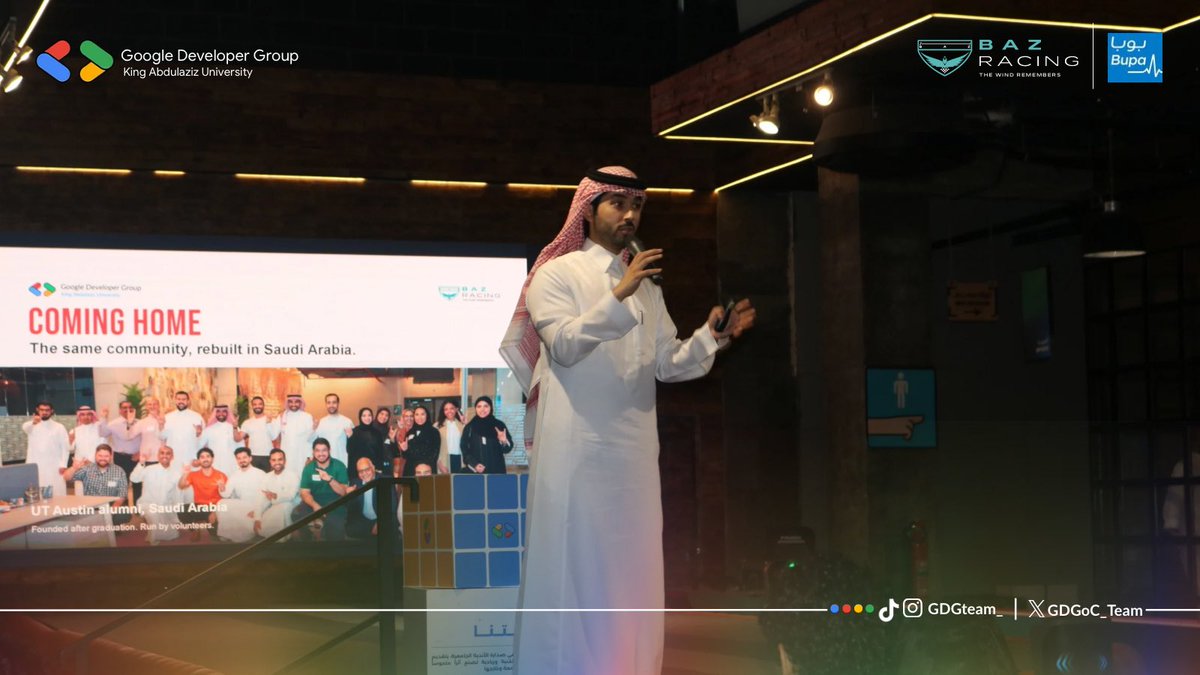 gdgoc_team's tweet photo. ختام اليوم الأول من برنامج مسارات! 🎯

تعلمنا فيه تفاصيل وتحديات مسار التقنية ومسار الهندسة مع متحدثينا المميزين ✨ 

نلقاكم بكرة في اليوم الثاني لاستكشاف بقية المسارات! 

#GDGoC | #مسارات_الغد https://t.co/vkiAEIknX9