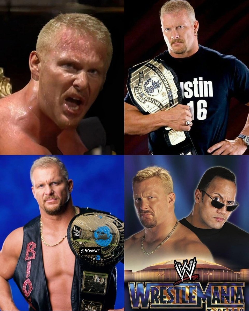 90sWWE's tweet photo. What if Stone Cold kept his blond hair throughout his whole career? https://t.co/lHh4XIAC4X