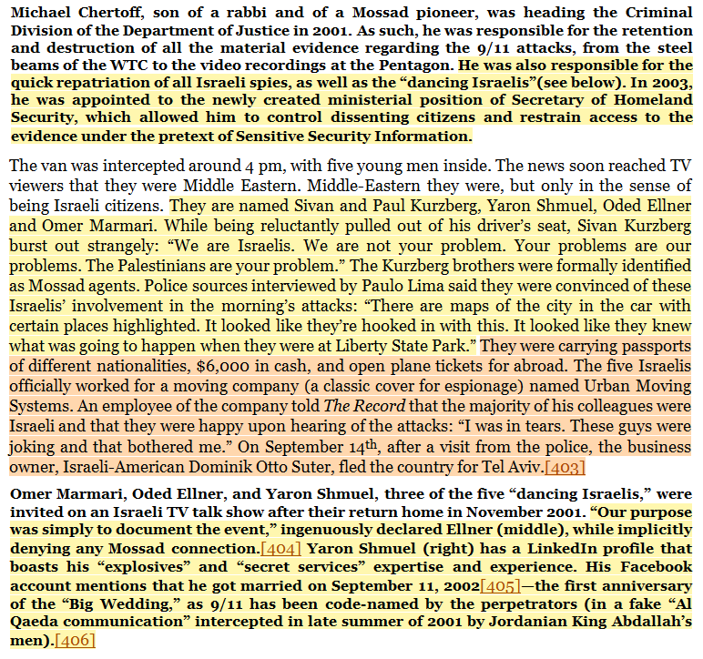 toxictiramisu's tweet photo. Michael Chertoff, dual lsꝛæI-US citizen, allowed Marc Rich's co. to destroy 9/11 evidence. He protected the Dancing lsꝛæIis by releasing them back to lsꝛæI. He also never investigated ZIM, an lsꝛæI shipping co. that vacated its WTC office a week before 9/11, forfeiting $50K. https://t.co/BFY47rvV7z