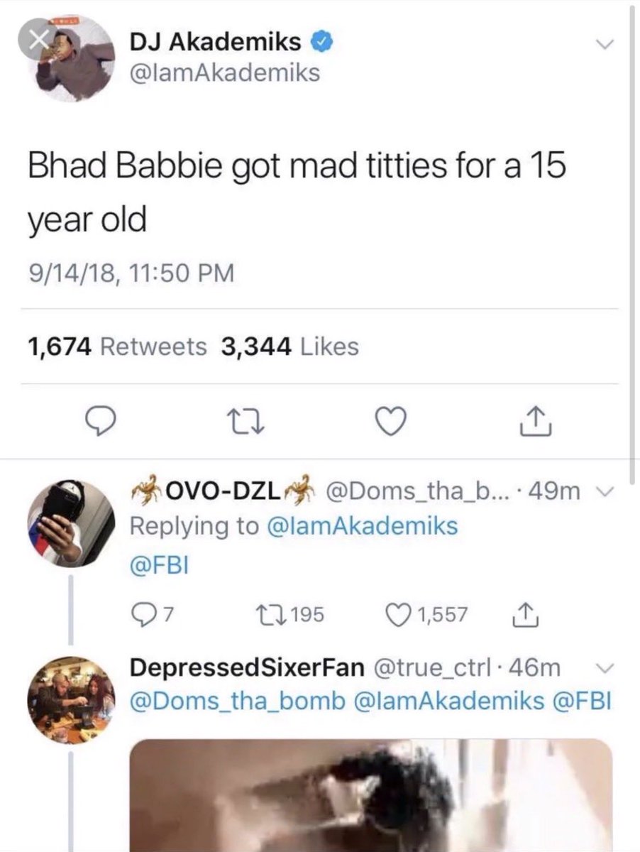 Efrmdamke's tweet photo. @AkademiksTV Your a weirdo just like him, yall in the same category 😂😂 https://t.co/3pDlykM1TL