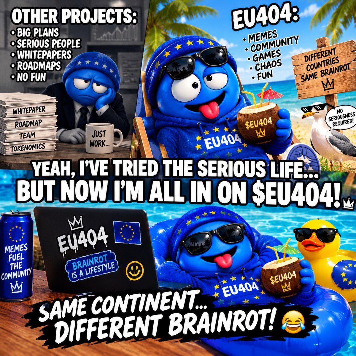 bigzenith01's tweet photo. 👀 KEEP YOUR EYES ON $EU404 🇪🇺🧠

Something is different when a project keeps moving even when nobody is watching.

The community is growing.
The content is getting stronger.
The vision keeps evolving.

We’re still early in the story.

Don’t be the one who notices after everyone else.

Keep $EU404 on your radar. 👀🔥

404: Logic Not Found. 🇪🇺🧠