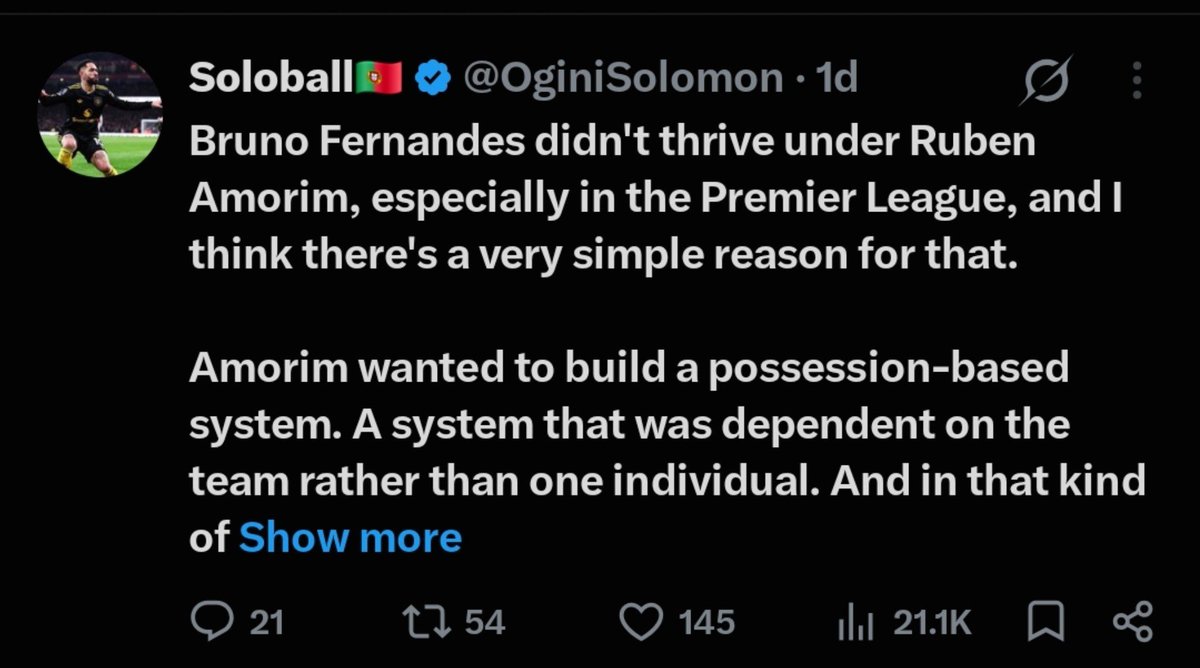 ace68666592's tweet photo. @OginiSolomon For the past 3 days and more, you've been piling on Bruno.

Bruno is dropped, we score 2 goals, you were quick to tweet about Bruno. 

FT: United lose 3-2 all of sudden, "there was a sign of a storm coming" lmfao

You are so impossible https://t.co/CNgwSZGEVf