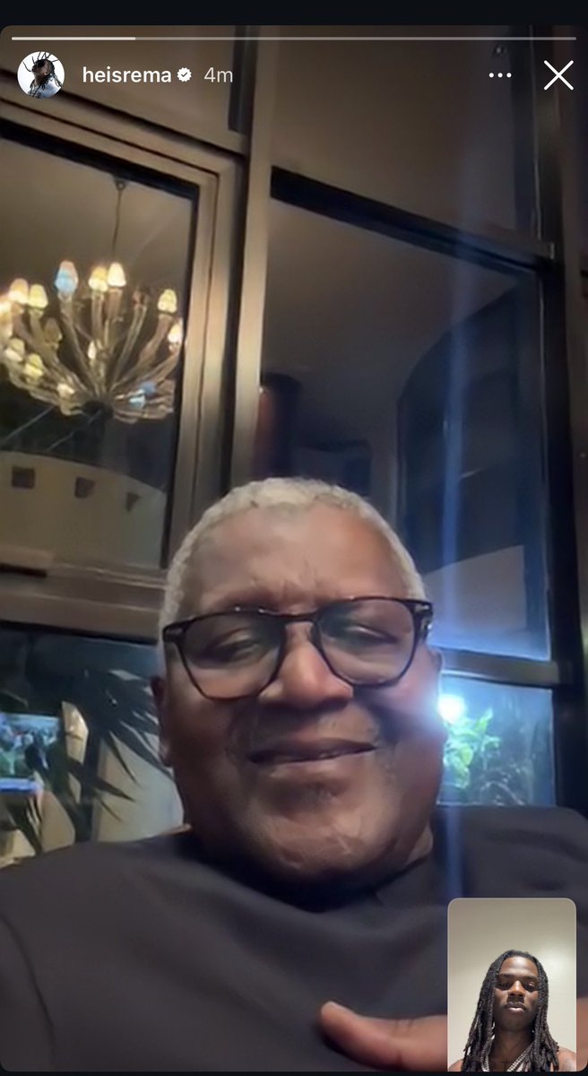 hypetribeng's tweet photo. 🚨Rema on call with Aliko Dangote via his IG story 👀 https://t.co/ByPKUJRHRl