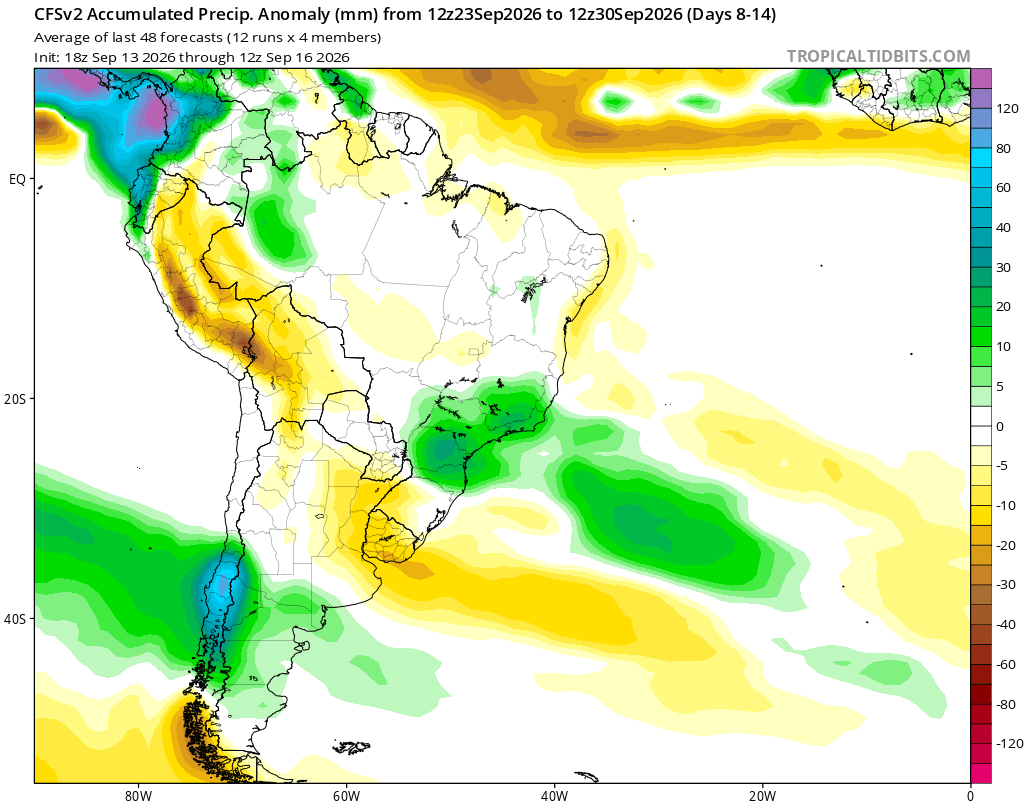 EdoWeatherman's tweet photo. Preocupante proyección para zona centro-sur.

Atención habitantes del tramo Maule a Los Lagos, los modelos están proyectando abundante lluvia con una isoterma elevada para la próxima semana (23-24 de septiembre). Lo más complejo es que ya hay indicios de un río atmosférico que alimentaría estas lluvias y con la influencia de un fuerte El Niño, se están configurando las condiciones ideales para inundaciones y aluviones.

Estaré actualizando la información, recordando que esto puede variar.

Mas rato publicaré sobre evento del norte este 18-19 y lluvia del fin de semana en zona centro-sur.