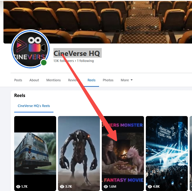 zetomation's tweet photo. Another one — 1.6M views.

The surrounding reels are sitting around 1.7K, 3.7K and 4.8K.

Our film: 1,600,000.

Same page. Completely different level of response.

#MythraEverywhere #MicroDrama #AIFilm #TheMothersMonster https://t.co/2iojJPQjGE