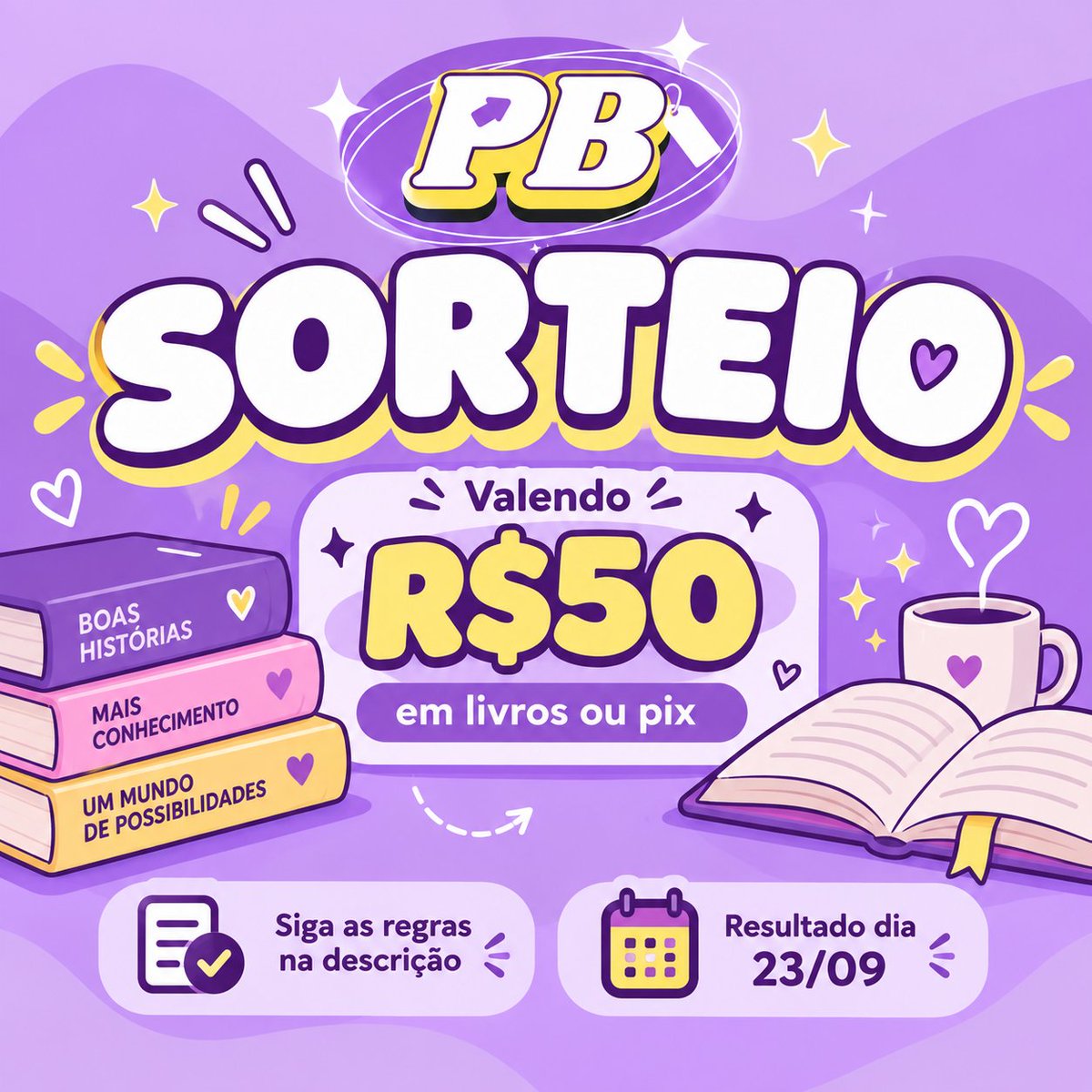 BugsPromo's tweet photo. 💜 SORTEIO 💜

🏅 PRÊMIO:
—  R$50 em livros ou p1x
—  01 ganhador

📌 REGRAS:
— Seguir nossa página @BugsPromo 
— Dar RT aqui sem citar
— Comentar o prêmio desejado

🗓️ Resultado: 23/09 🍀 https://t.co/MO3RBPzELU