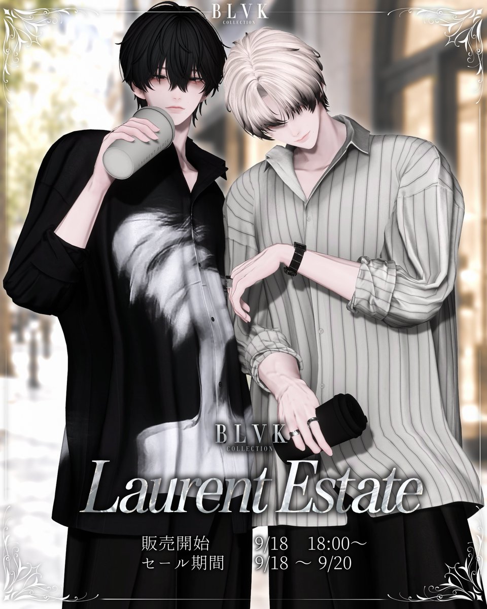 BLVK_Collection's tweet photo. ◆◆BLVK新作のお知らせ◆◆
『Laurent Estate』

 9/18 18:00 販売開始
#BLVKCollection #VRChat https://t.co/cRkyPjmnFW