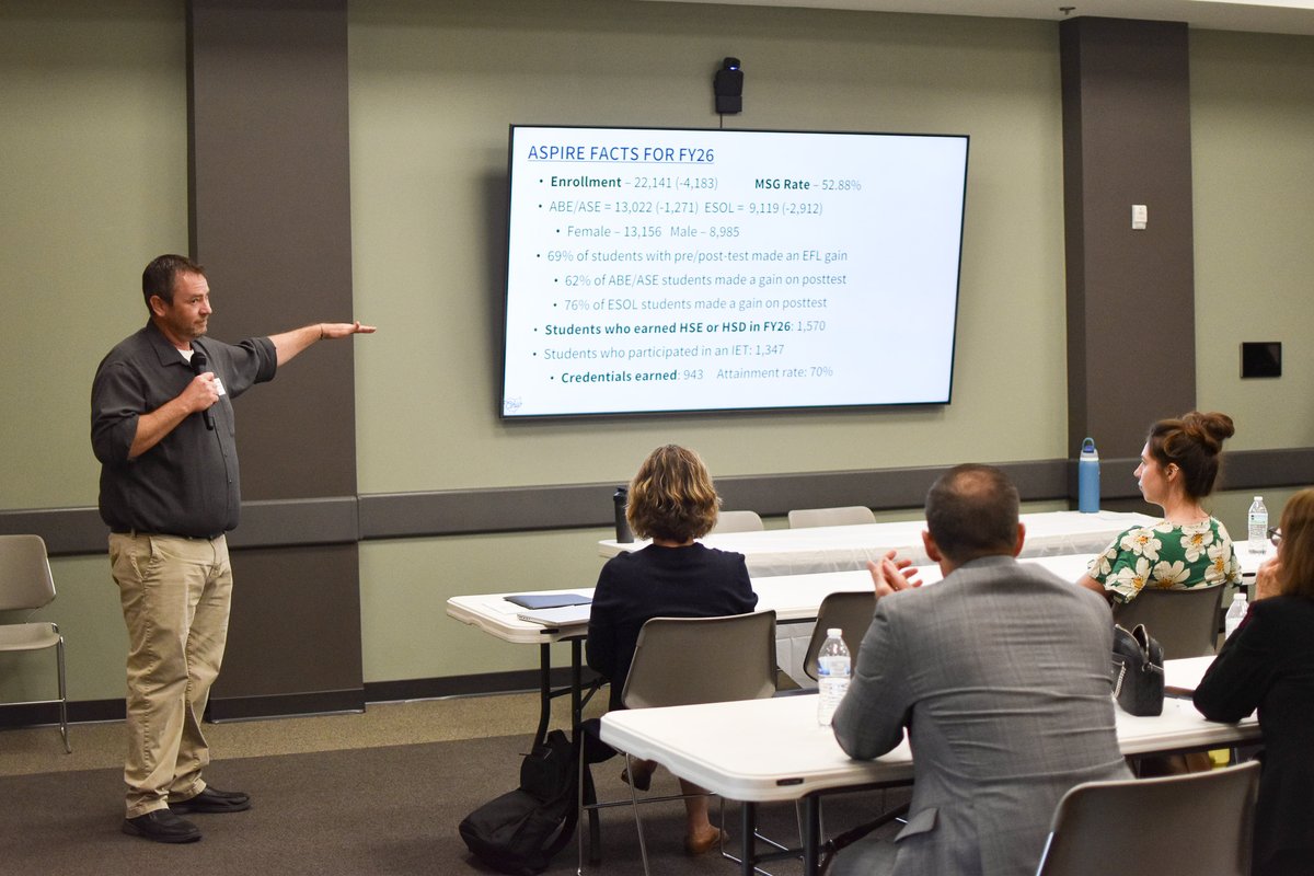 PickawayRossCTC's tweet photo. In celebration of Adult Education and Family Literacy Week, we welcomed @OHEducation and regional workforce development partners to the Ross County Service Center for remarks, panel discussions and breakout sessions. #PRCTCWorks #AdultEducation #CareerTechOhio https://t.co/oKZTwppYMG