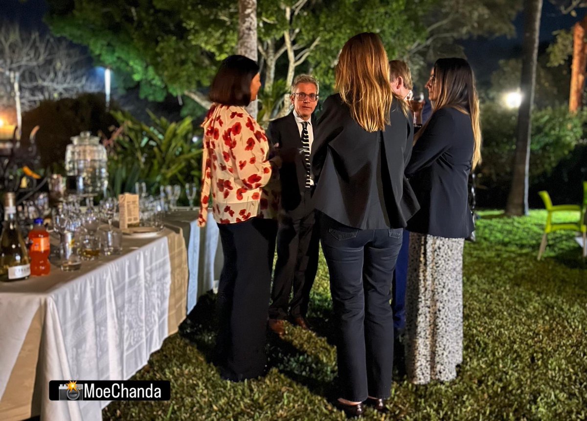 MoeChanda's tweet photo. Italian Delegation representing leading companies in the Agrifood Technology Sector visit to Zimbabwe Cocktail hosted by The Ambassador of Italy to Zimbabwe
📸MonikaChanda
#Agroprocessing #ZimItaly #Agriculture #ValueChain #Industrialization #IndustryAndCommerce #Trade #Vision2030 
@MoFA_ZW @Min_of_IC  @ZimTradeAlerts @czionline @zidainvest