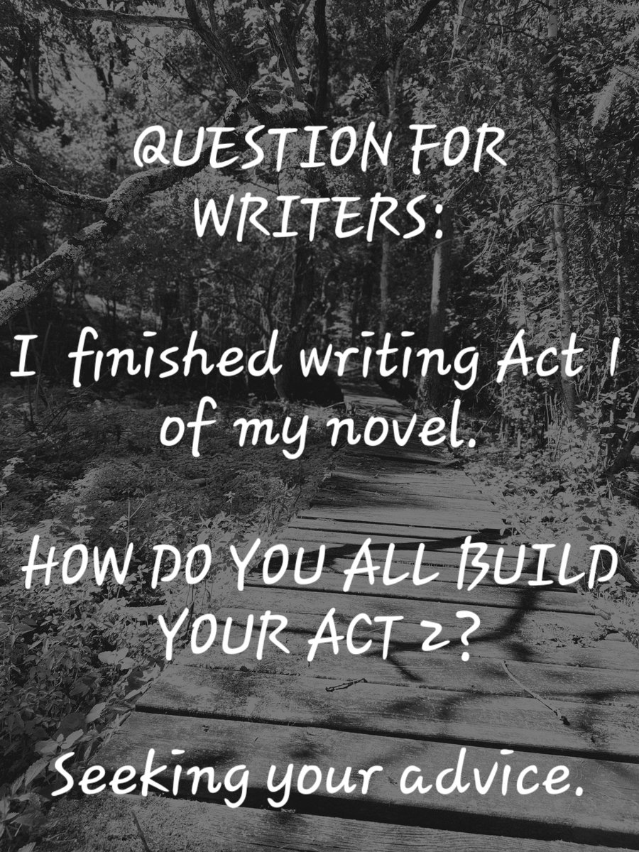 EonMirra's tweet photo. Seeking Writing Advice:

At 25k words, my first dark fantasy novel broke into Act 2. I haven’t really ever gotten this far before, so I need your advice.

How do all you writers out there build Act 2 of your novels?

#AmWriting #fantasywriter #writingprocess #WhatBurnsWithin https://t.co/NVYFAV3EYi