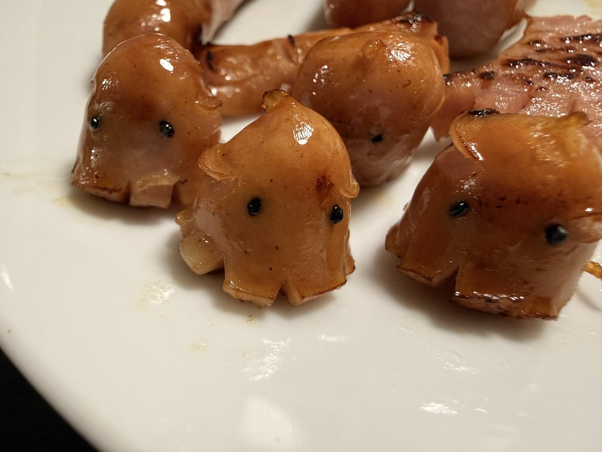 haruomitsuta's tweet photo. なんとなくこうすればできるのではと思って作ったメンダコウィンナー🐙
とても可愛い https://t.co/EYI1O8otZS
