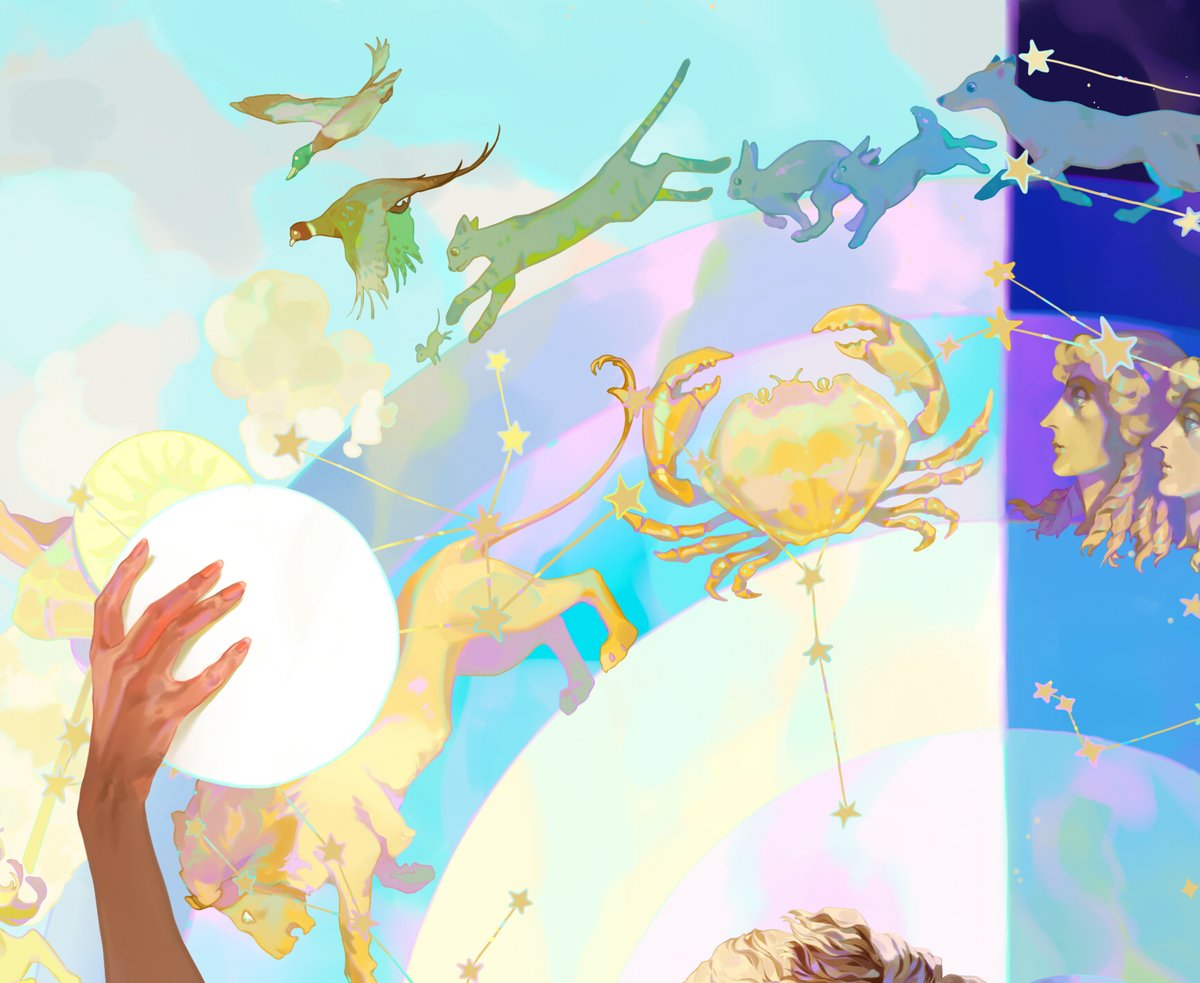 awanqi's tweet photo. "The Twins" featuring Apollo and Artemis! 🌛🌞
Speedpaint, process, and more available on Patreon. 
#apollo #artemis #greekmythology #greekmyths #greekgods #astrology #zodiac #sun #moon #illustration #fantasyart #fantasyillustration #digitalart #art #digitalpainting https://t.co/LZON4Ap2DV
