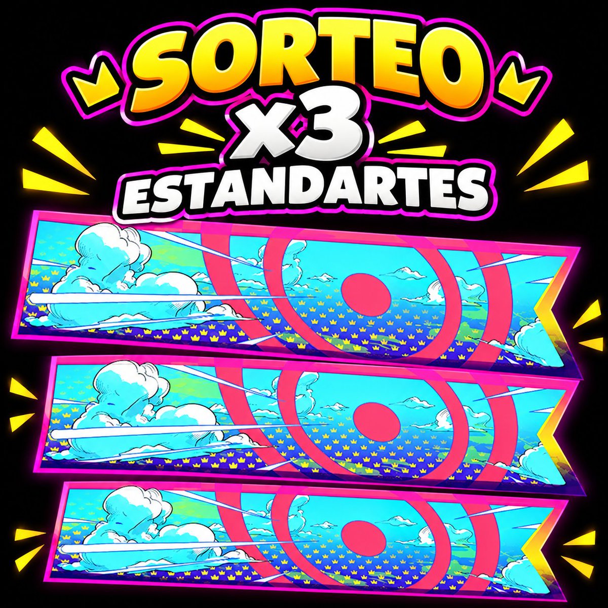 REYTONY23's tweet photo. SORTEO POR ESTANDARTES !
*Requisitos:👇
-seguirme en YouTube:https://t.co/yQHInLBPdK .✅
-compartir y like : 🔄♥️
-etiquetar a dos amigos:🫂

*Los 3 ganadores los elegiré este sábado 19 septiembre,éxito.
#GiftedBySupercell #SupercellPartner #viral #fyp #clashroyale https://t.co/OT5Tt9ZtM1