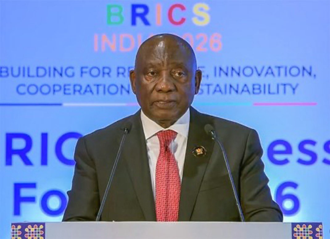 ZardSi's tweet photo. China and South African Presidents Got ill During BRICS Summit in India 2026.

From hiding slums to the unprofessionalism of Indian officials, to now the presidents of countries getting ill during their visits.

India is the WORST-ever country, undeserving of hosting any events. https://t.co/JIM3D9d06E