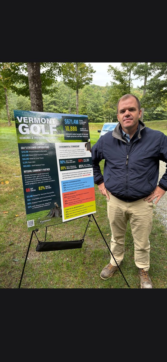 JSutton_turf's tweet photo. Great day promoting the Vermont Golf Economic Impact Study at our annual trade show @Vt_GCSA https://t.co/ViMXRgzspH