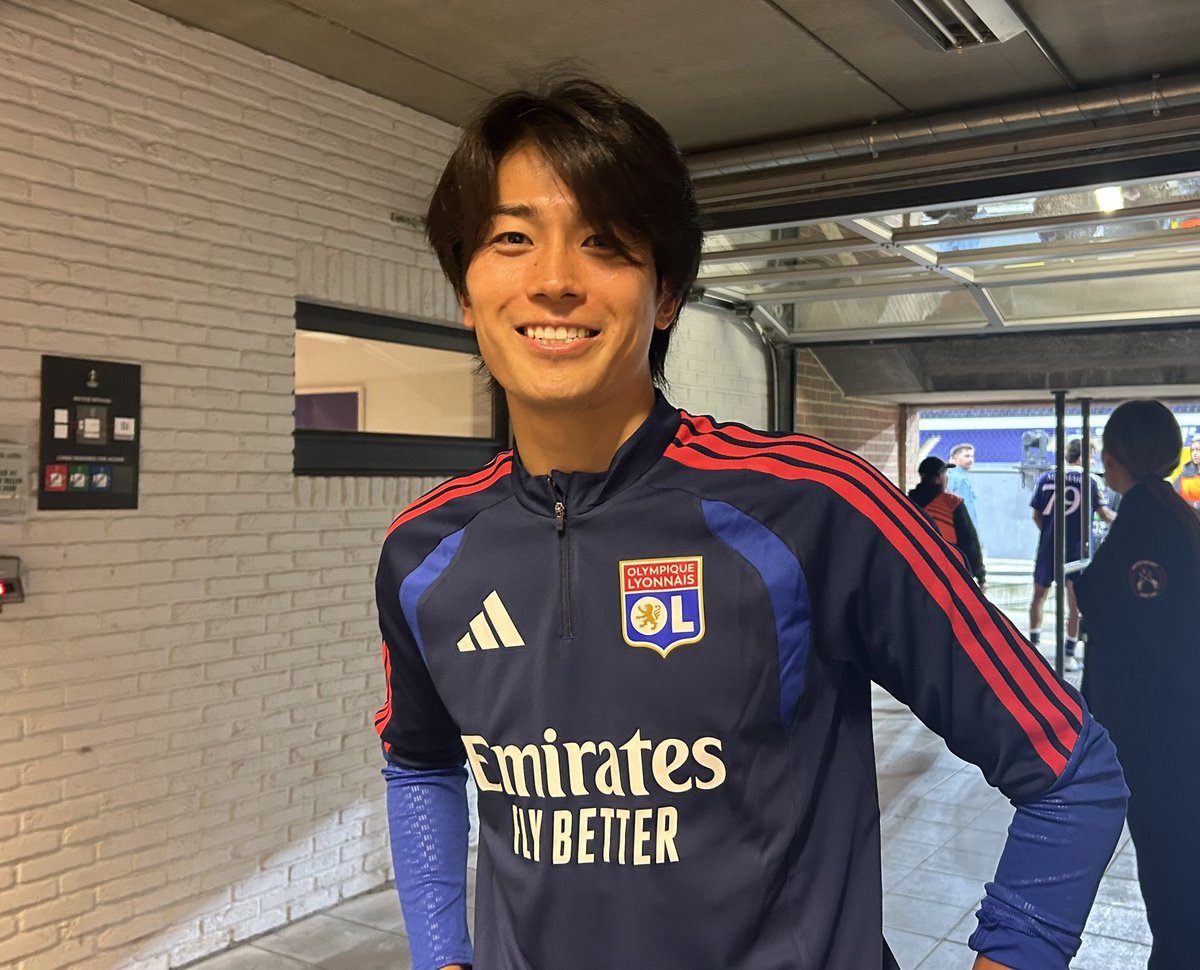 AT_kyodo's tweet photo. #リヨン の #中村敬斗 選手が欧州リーグのアンデルレヒト戦で移籍後初ゴール！2-1で勝った試合後、喜びを語ってくれました。
“自分が欲しいタイミングでパスが来るし、サッカーが楽しい。（チームメートと）通じ合えることを感じられた試合。めっちゃ楽しかったです” https://t.co/foEIsK4p4L