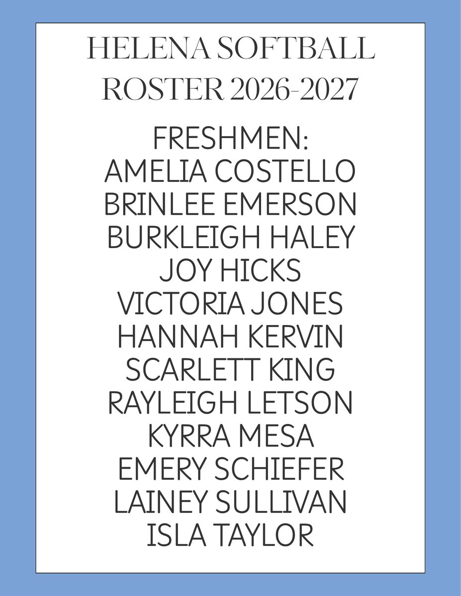 HuskyNation_SB's tweet photo. ‼️2026-2027 ROSTER‼️
So excited for another great season with this group of girls!! Can’t wait to see what we accomplish. Go Huskies!!
#wedemdogs #mush https://t.co/ZxwP2viD7z