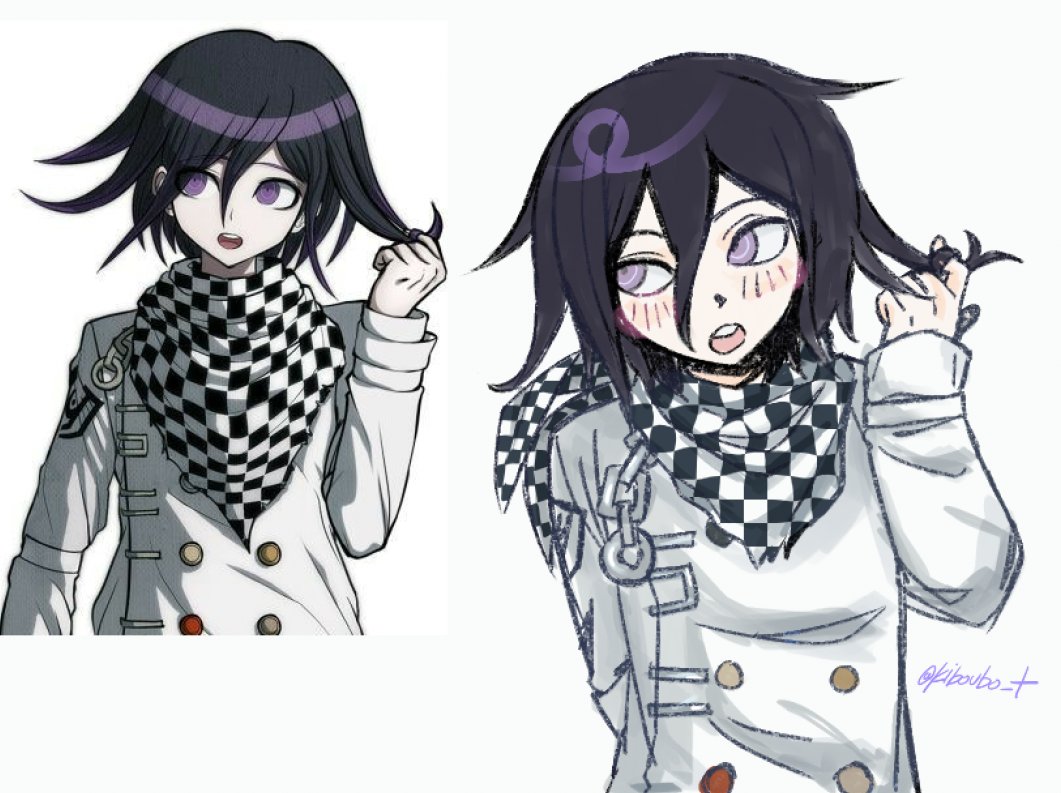 kiboubo_t's tweet photo. kokichi sketch dump! + a sprite redraw for zach #drv3 https://t.co/1OPQhlUDy5