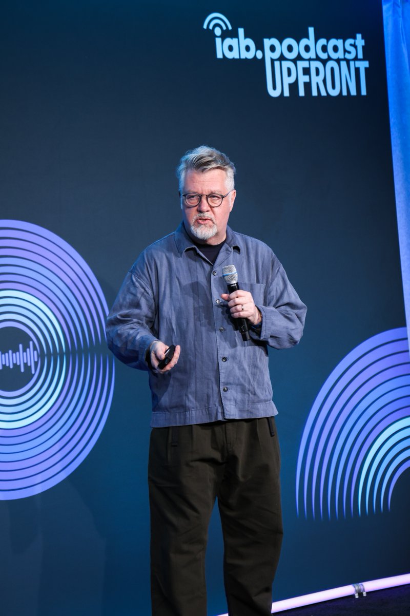iab's tweet photo. The final stretch of #IABPodcastUpfront looked at what’s next for audiences and creator businesses: @iHeartMedia shared Gen Z research, C-Suite Network made the case for niche audiences, Red Seat Ventures explored creator-led growth &amp; Sounds Profitable mapped the ecosystem. https://t.co/XIlX13Bdsf