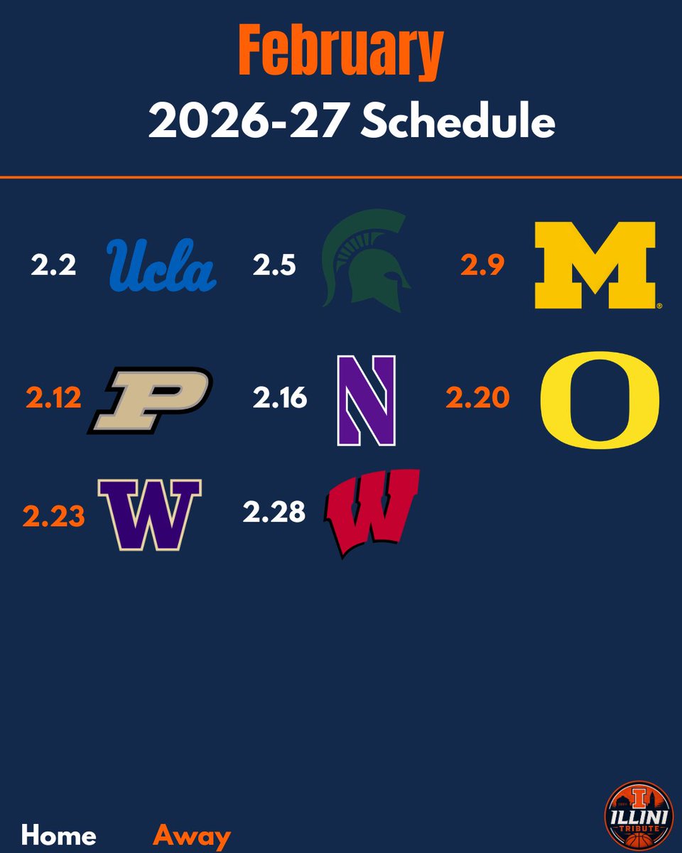 IlliniTribute's tweet photo. The official schedule for the #Illini this upcoming season! Predict their record below ⬇️ https://t.co/OgxwtxqyiJ