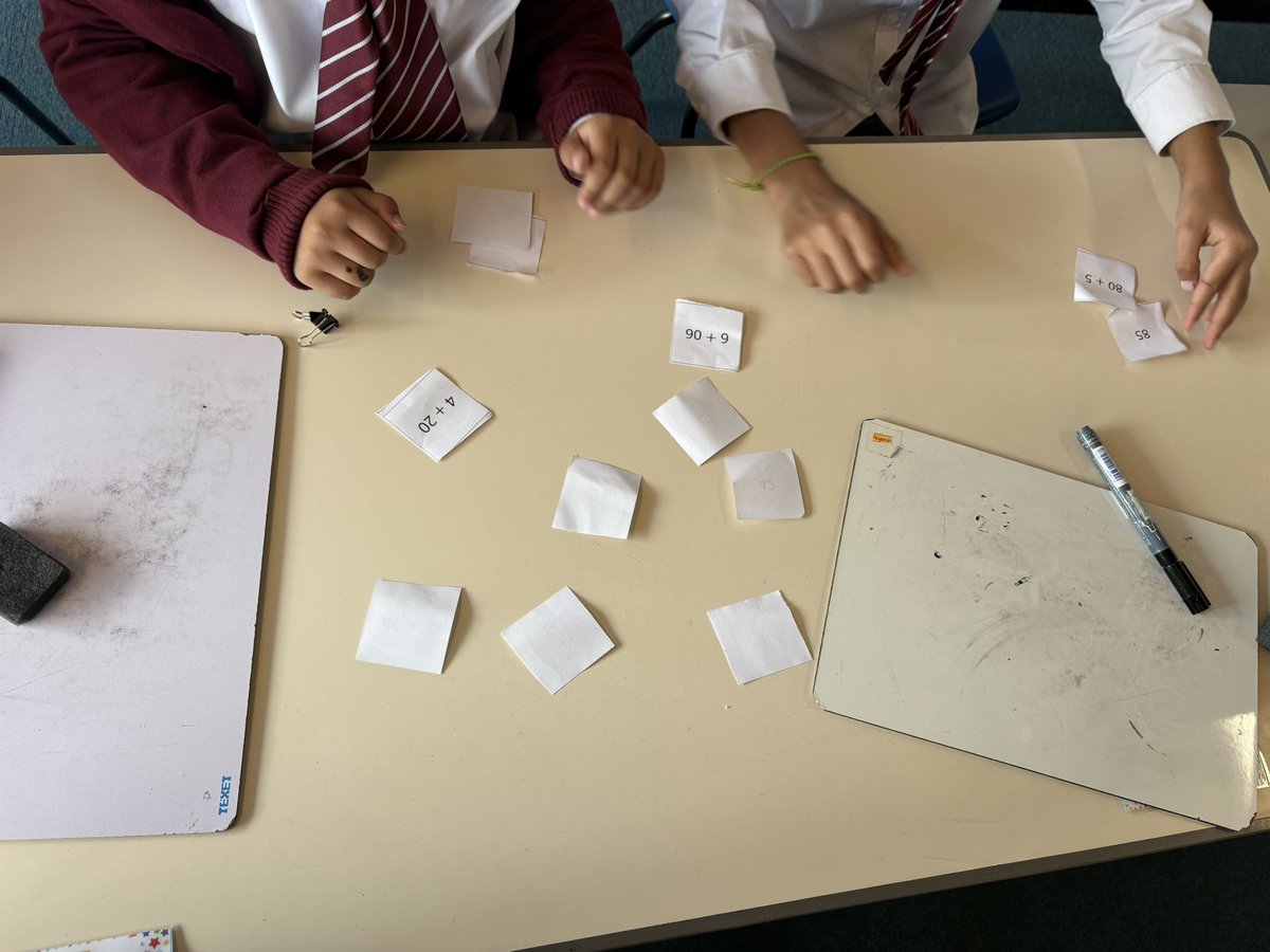 MrsAndrewsBH's tweet photo. Some practical maths in Y2, playing Pairs to help us partition tens and ones flexibly. Well done Y2 👏🏻 @busheyheathjm @msmcclureBH #BusheyHeathMaths https://t.co/wTbFD6JbDk