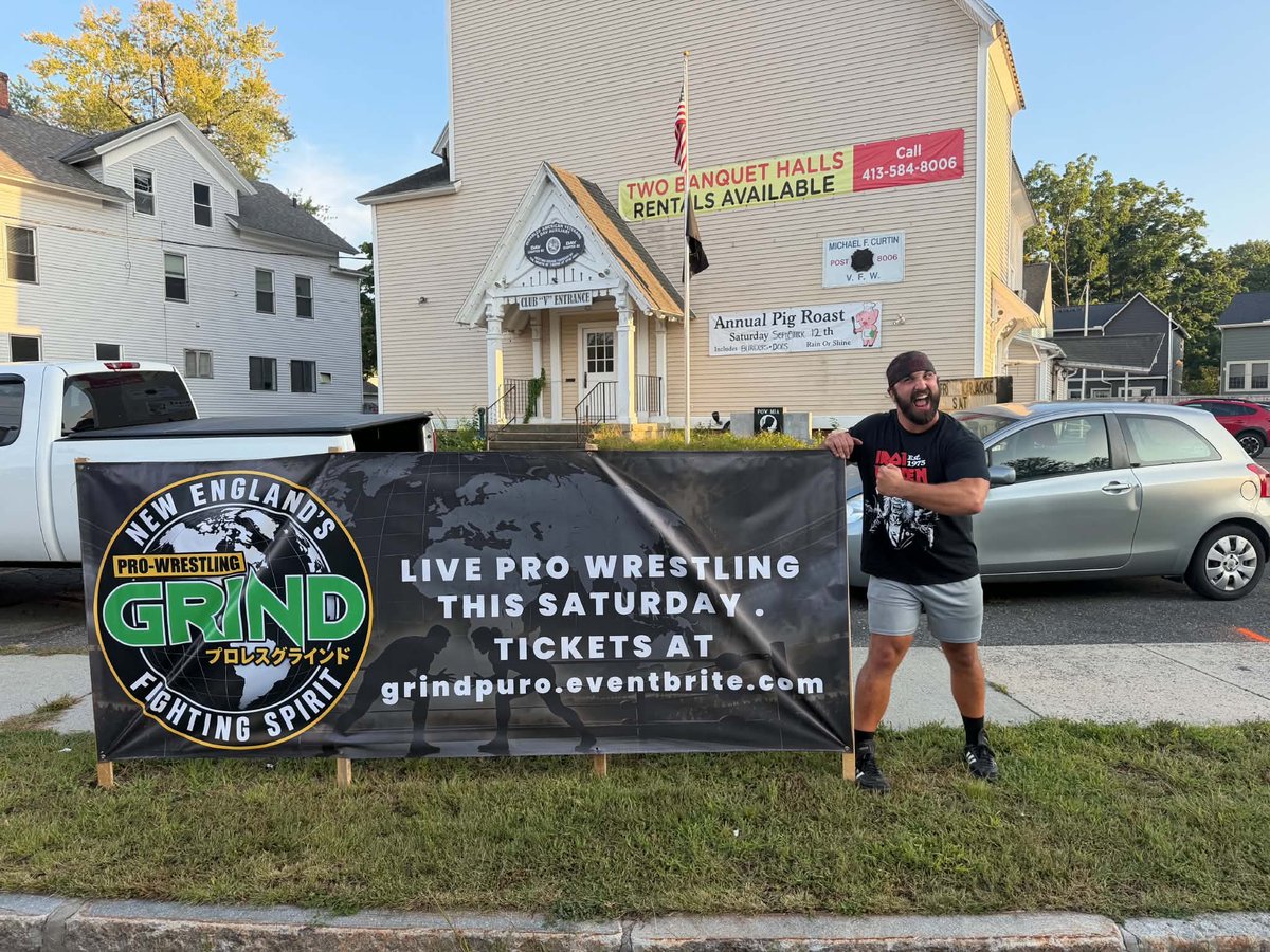 GRINDpuro's tweet photo. THIS SATURDAY!!!!

The #EmeraldRing returns to the VFW Ballroom in Florence, MA!

TICKETS at https://t.co/rmmhORp1Kg

#GRIND #DamageCase https://t.co/YbKwi51xLr