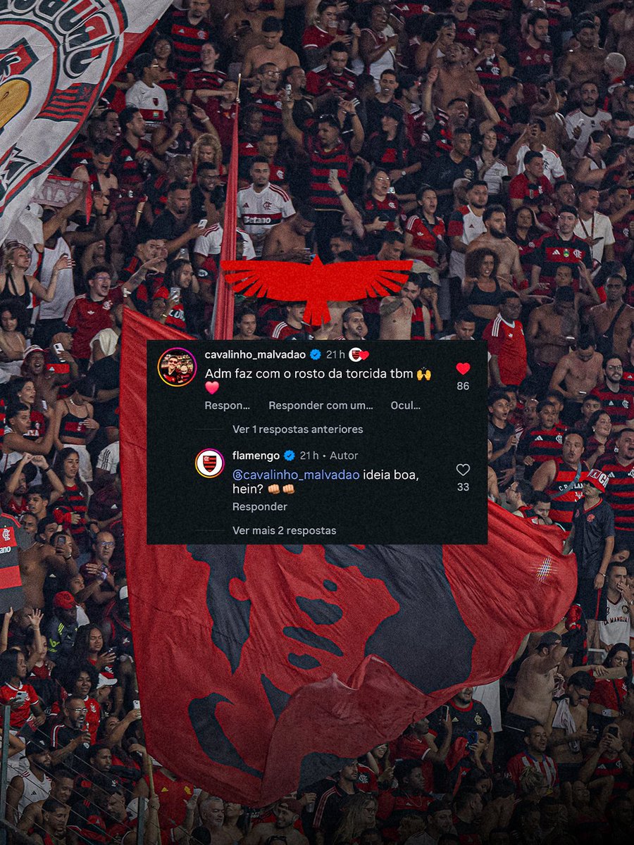 Flamengo's tweet photo. O pedido da Nação é uma ordem! 🫡

Somos todos um só! Do campo à arquibancada, todo mundo na mesma energia, vibração e sintonia!

E amanhã tem mais um capítulo dessa conexão, Nação! Vamos juntos! ❤️🖤 https://t.co/H5UxIbpk6f