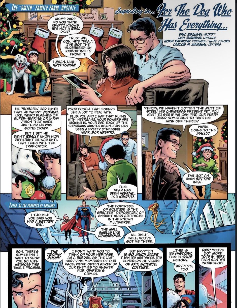 ericMesquivel's tweet photo. Did you know that the Superman / Krypto story that I wrote is collected in The DC Universe Rebirth Omnibus Expanded Edition hardcover?

With art by Dan Jurgens!

#Superman #Krypto https://t.co/lspmf0IHK2