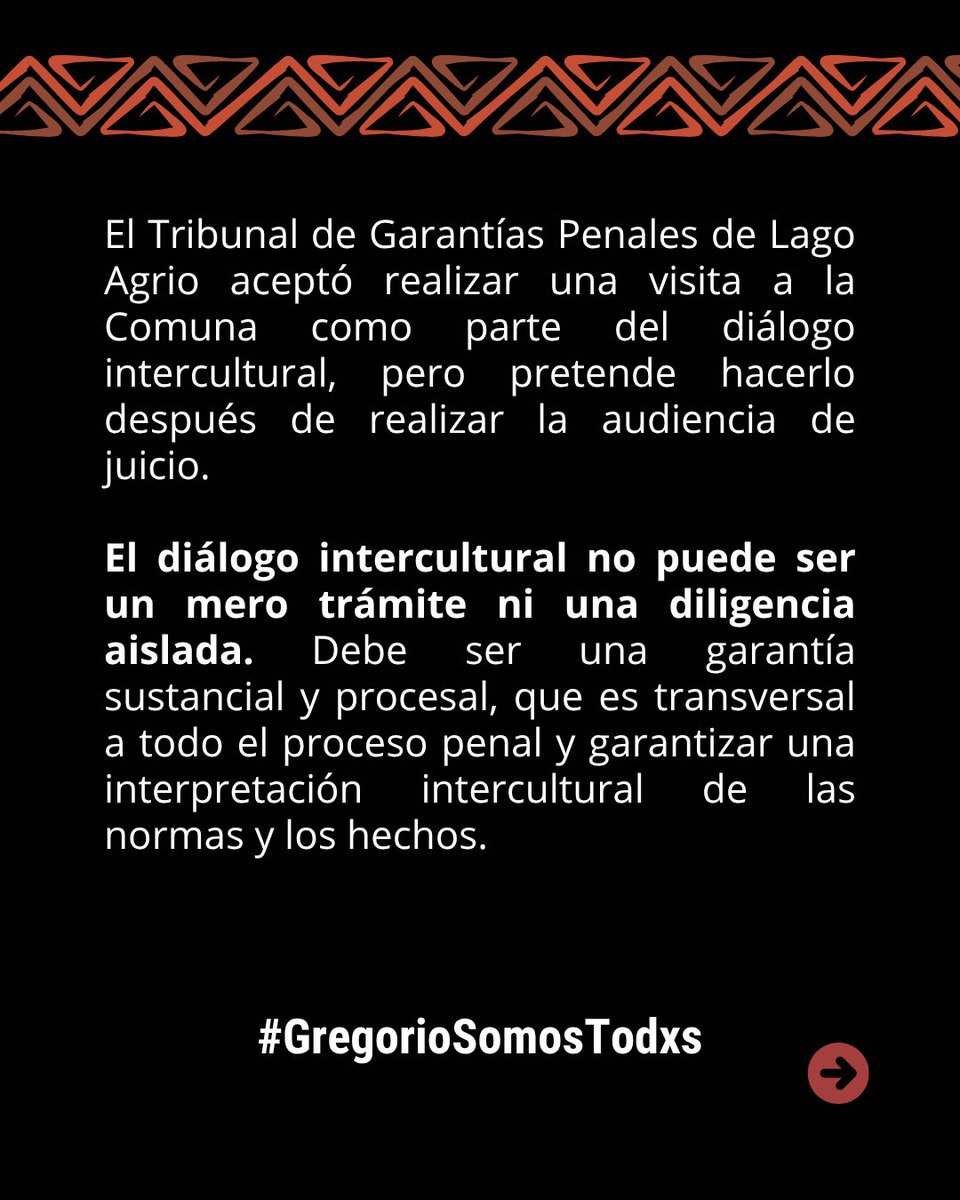 ComunaMushu's tweet photo. ¡El diálogo intercultural adecuado y oportuno en todo el proceso penal garantiza la tutela judicial efectiva y el debido proceso!

#GregorioSomosTodxs
@SucumbiosCJ https://t.co/MPLVo9TBuE