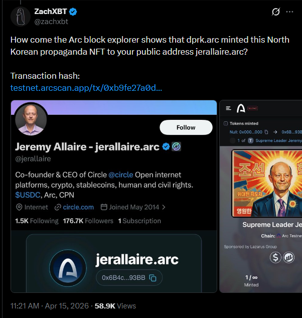 moneymaykah_'s tweet photo. holy fuck zachxbt confirmed its his address from a post dated back on april 15th. https://t.co/c2GwVcjpMd