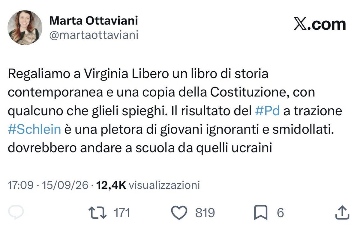 CrespiEnrico's tweet photo. Nel trambusto dei nopax è ricomparsa anche questa inutile smidollata.
Di nota e rara incompetenza.
#Ottaviani https://t.co/bIUG2CdwIG