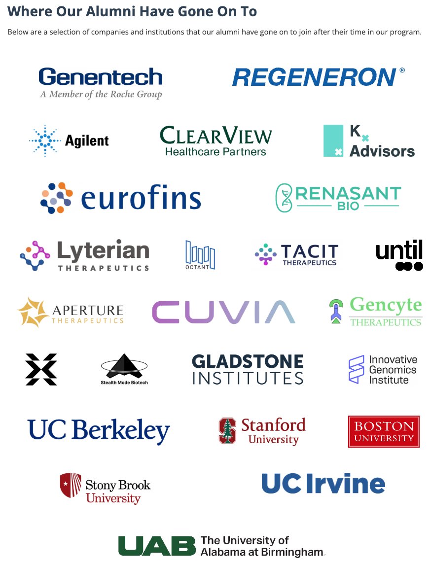 BerkeleyMBT's tweet photo. Check out the UC Berkeley MBT Program Outcomes page featuring Student Spotlight, Career Outcomes, and Where Our Alumni Have Gone On To.

Explore student and alumni pathways in biotech:
 https://t.co/KpjUUdUkef
#UCBerkeley #BerkeleyMBT #Biotechnology #BiotechCareers https://t.co/CdwIOrN5x2