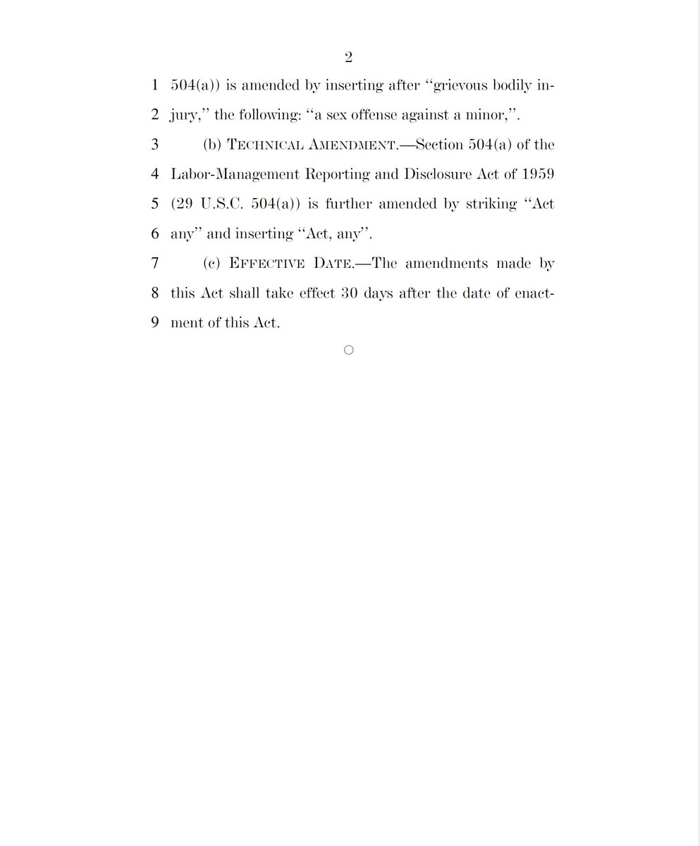 RepJoeWilson's tweet photo. Grateful for the leadership of @RepWalberg and the overwhelming, bipartisan House passage of H.R. 8775, the 'Ending Predator Access to Union Power Act.' This commonsense legislation prohibits individuals convicted of sex offenses against minors from holding leadership positions in labor organizations. Union power should never be exploited by those who have committed serious offenses against children.