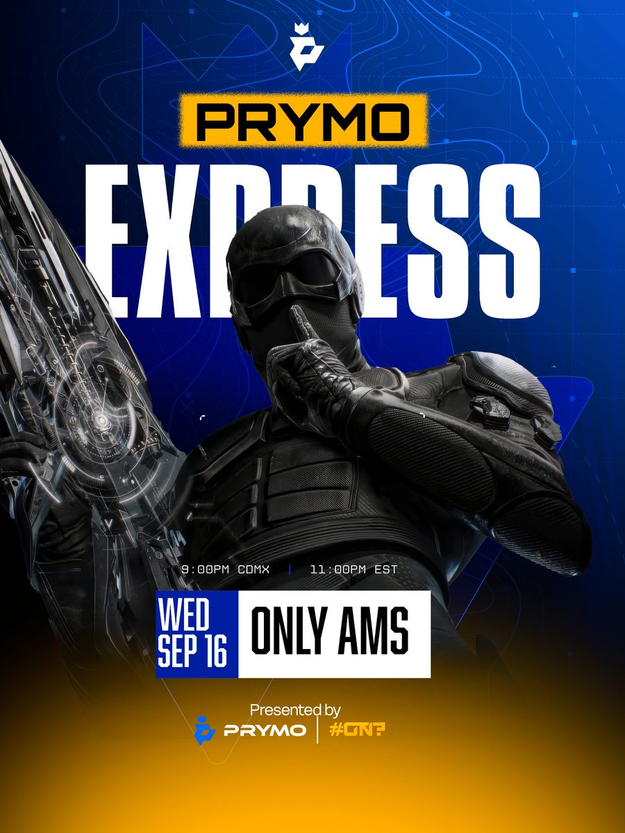 Prymo_k's tweet photo. ⚡️SCRIMS EXPRESS 100 GTD X @Masteerplu39631 

🏅 Only Ams
🎖️ 1 Pro x 1 AM x 1 Detri

📅| Wendesday , 16 SEP
🕖| 9:00 PM MX |🕖 11:00 PM EST

🌍| HOST NAC
👥| 14 Teams Mín
🎇| MP : 150 PTS
💵| $15 Team https://t.co/nJATbDQNNi