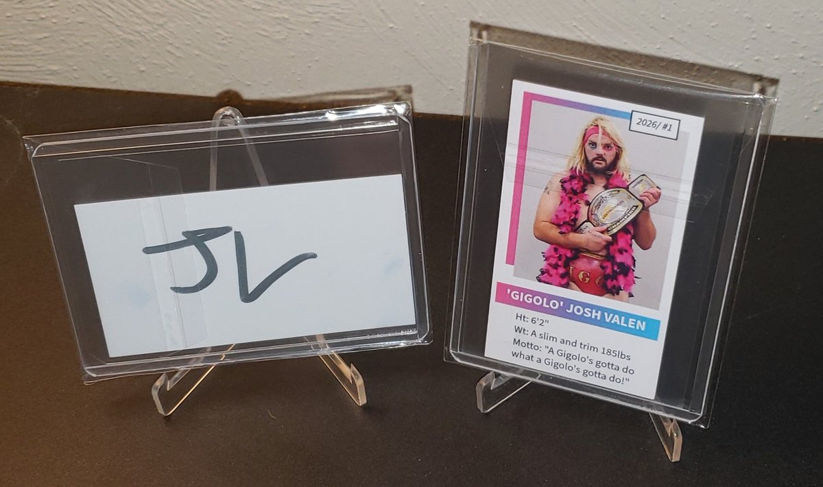 SWF_YouTube's tweet photo. #wrestlingcardwednesday

* 'Gigolo' Josh Valen autographed business and mini trading cards

*2023 Panini Chronicles WWE Donruss Optic #359 Kevin Owens base and Silver Wave Prizm parallel

#wrestlingtradingcards
#wrestlingcards https://t.co/iNpv9lq1rZ