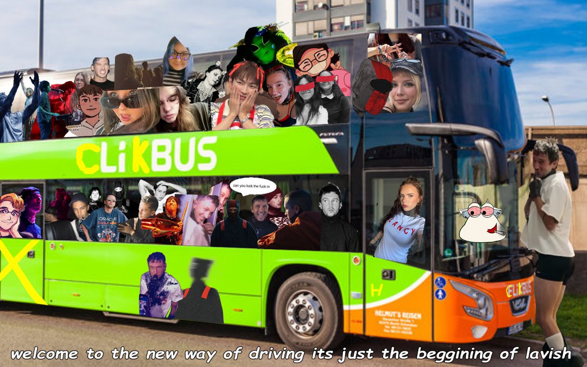 anydeadpilots's tweet photo. Welcome aboard in the cliksbus ! Alot of clikkies who love flixbus (and holding hands in the toilets). Next stop : Columbus OH https://t.co/Dihmu8I0uZ
