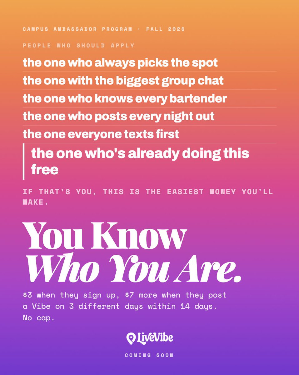 GetLiveVibe's tweet photo. You Know Who You Are. https://t.co/d3bz7RHYCm