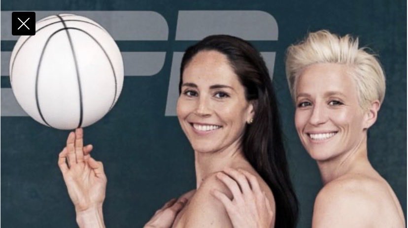Maddytx76's tweet photo. Interesting how nudity was called empowering and feminist when Megan Rapinoe, Sue Bird, or Emily Ratajkowski did it, but suddenly becomes ‘setting women back 100 years’ when Sydney Sweeney does it. Maybe the issue isn’t nudity—maybe it’s who is doing it and whether you agree with her politics.