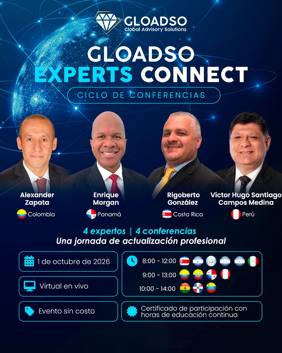 GLOADSO's tweet photo. 🚀GLOADSO Experts Connect
Este 1-oct, conecta con 4 expertos y actualízate en ciberseguridad, IA, gobierno de TI, auditoría, protección de datos y transformación digital.
💻 Virtual en vivo | 🎟️ Sin costo
👉 Inscríbete: https://t.co/6eHAEP8W7q https://t.co/cQ8Odd3S4O