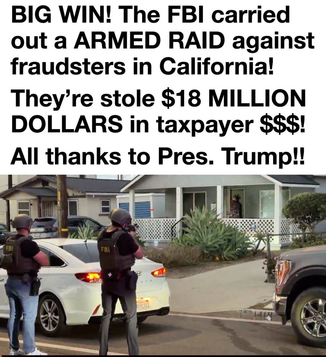 Kathyo72l's tweet photo. Big fraud crackdown in California. 🚨 https://t.co/2IktGLTkCi
