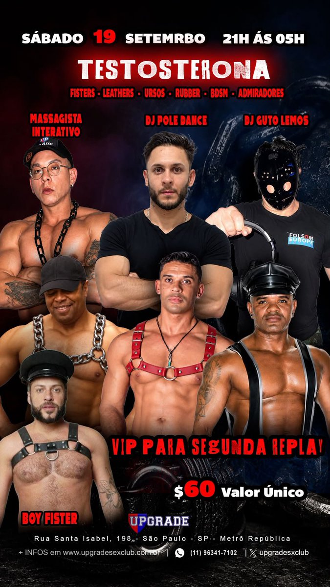 upgradesxclub's tweet photo. Todo mundo já sabe que o Upgrade Club  é  o lugar perfeito para cair na maior putaria

Nosso fim de semana vai ser foda!

@DiogoCrux @EvertonOlimkdh @Mr_Felixxx @Musclegaybr @GutoLemos4 @Gustavao_22 @recatadodobar @Henrinascii @DOTADUSXXX @imjohnnyalves 

https://t.co/CWkb1F2QQ6 https://t.co/nJA1tPjCHH