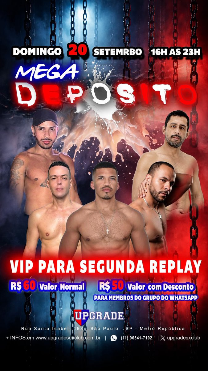 upgradesxclub's tweet photo. Todo mundo já sabe que o Upgrade Club  é  o lugar perfeito para cair na maior putaria

Nosso fim de semana vai ser foda!

@DiogoCrux @EvertonOlimkdh @Mr_Felixxx @Musclegaybr @GutoLemos4 @Gustavao_22 @recatadodobar @Henrinascii @DOTADUSXXX @imjohnnyalves 

https://t.co/CWkb1F2QQ6 https://t.co/nJA1tPjCHH
