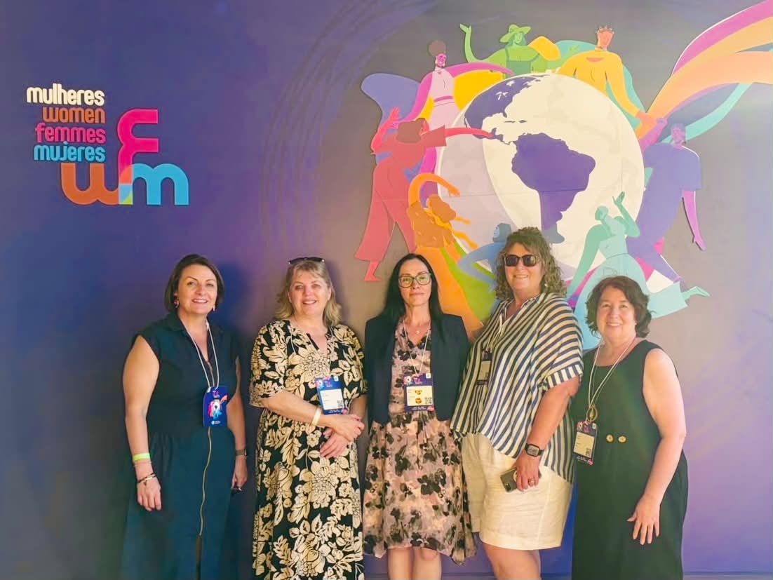 AEUfederal's tweet photo. This week AEU members are attending the @eduint World Women's Conference in Brazil.
 
The conference brings together more than 300 women education unionists from 55 countries around the world, standing united for #GenderJustice in our classrooms, in our unions, and in society! https://t.co/AEP8Sms5TF